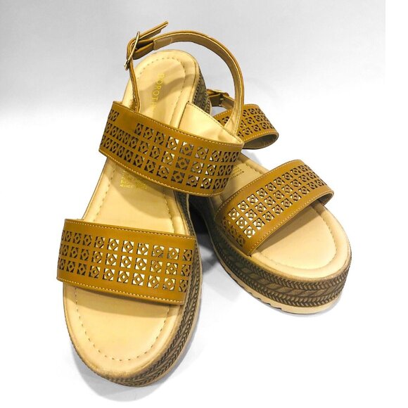 Wedge Heel Summer Sandals Dorothy Gaynor Mexico Size 25 (Size 7) - Picture 1 of 16